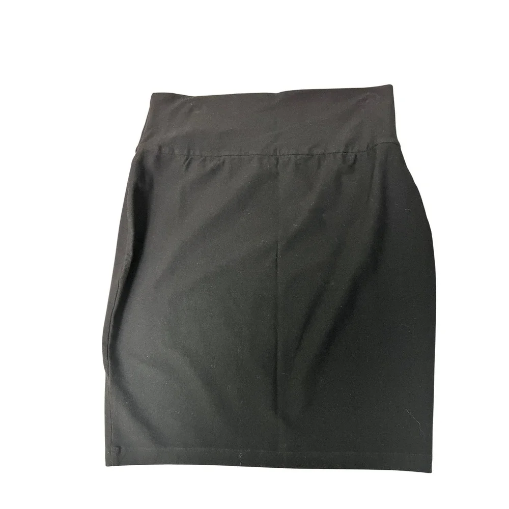 Eileen Fisher Mini Skirt‎ Women XS Black Excellent Viscose Blend Elastic Waist